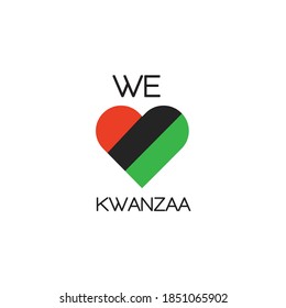 we love kwanzaa. simple vector.