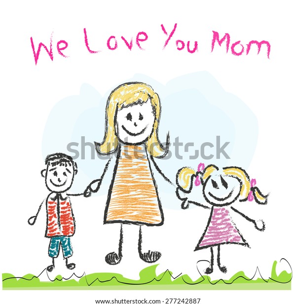 Download We Love You Mom Mothers Day Stock Vector (Royalty Free ...