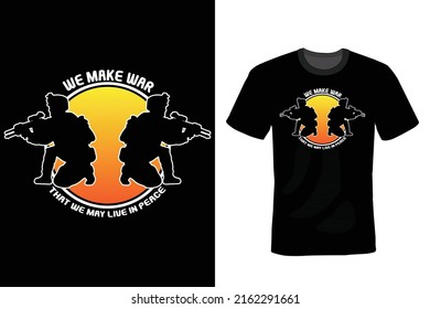 Diseño de camisetas de la cita del ejército de los Estados Unidos, vintage, tipografía