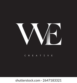 WE logo monogramme minimal élégant marque lettre pour luxe, mode   Marques créatives	
