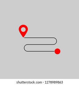We moved sign. Gps sign