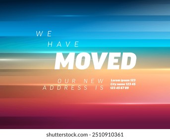 We are moving from one address to another address - minimalistic we have moved flyer template with place for new company office shop location address