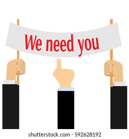 We need you banner concept