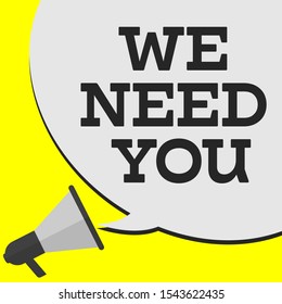 We Need You Megaphone Banner