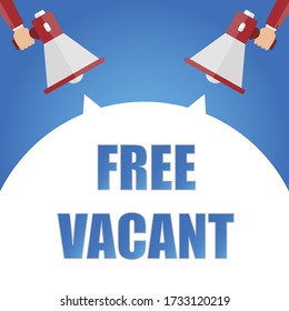 we are now hiring greeting card with megaphone. join our team. EPS 10