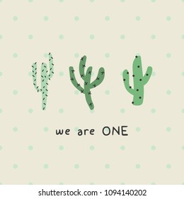 We are one cute cactus print poster. A playful, modern, and flexible print for brand who has cute and fun style. Happy, bright, and magical mood.