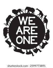 We Are One, Save The Earth T Shirt Design 2