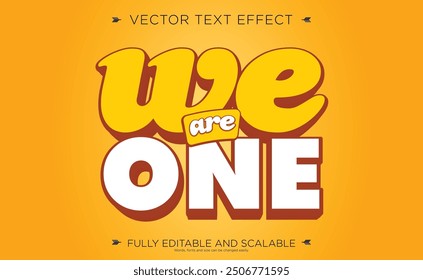 We Are One Typography Design Illlustration