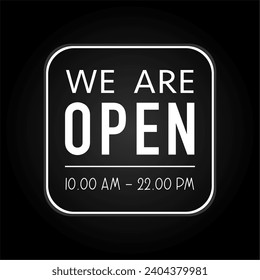 we are open banner template background
