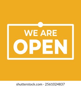 We are open, We are close, business, sign, open, notice, closed, opening, shut, apology, storefront, door hanger,	