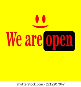  We Are Open Icon Sign Vector Illustration