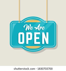 we are open sign template