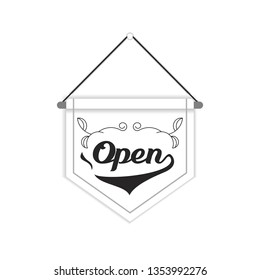 We are open sign vector design for store, shop coffee shop or etc