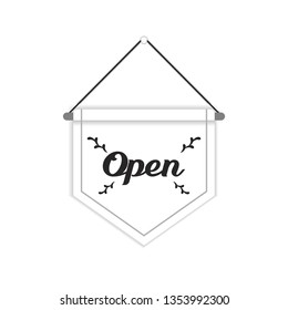 We are open sign vector design for store, shop coffee shop or etc