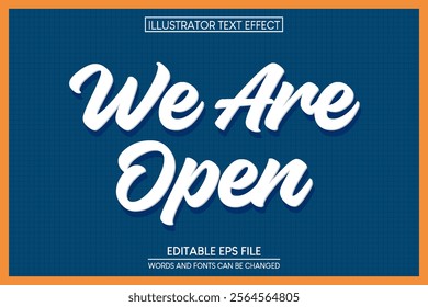 We are open text effect