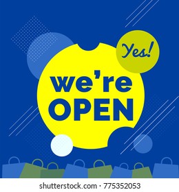 We're open Poster