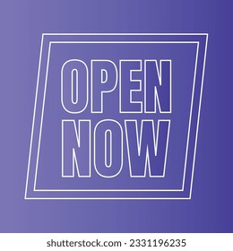 We are open today sign design, We are open now social media post icon, We are open tonight restaurant signboard vector