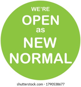 we are open vector illustration of green sign after quarantine for coronavirus outbreak concept. new normal lifestye warning  to protect from covid-19