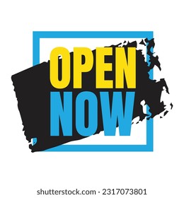 We are open vector sign, Open now market, and shopping center icon sign design, We are open marketing vector signboard