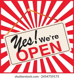 we are open vector wallpaper sign