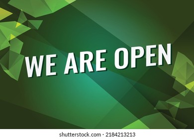 We are open word concept vector illustration style for social media landing page, template, ui, web, mobile app, poster, banner, flyer, background, gift card, coupon, label, wallpaper