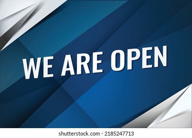We are open word concept vector illustration style for social media landing page, template, ui, web, mobile app, poster, banner, flyer, background, gift card, coupon, label, wallpaper