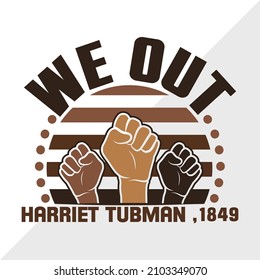 Ilustración de vectores imprimibles Harriet Tubman 1849