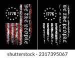 We the People 1776 American Flag Design