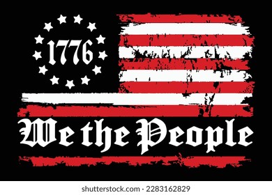 Wir Menschen 1776 American Flag Design