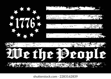 Wir The People 1776 USA Flag Design