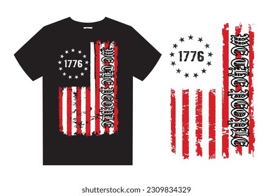 We the People 1776 USA Flag Design