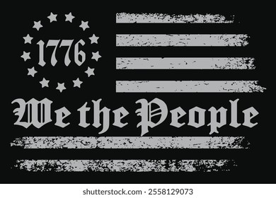 We the People 1776 USA Flag Design