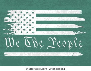 We The People, American flag, Second Amendment, constitution day design