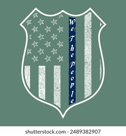 We The People, American flag, Second Amendment, constitution day design
