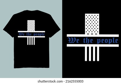 We the people - American flag t shirt design vector
