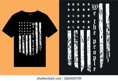 We the people -flag t shirt design