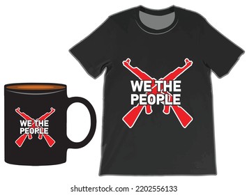 We The People -flag T Shirt Vector Design