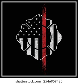 We The People Holsters - Thin Red Line Flag - Men's Short Sleeve T-Shirt Design, Fire Fighter Gifts, Fathers Day Gift