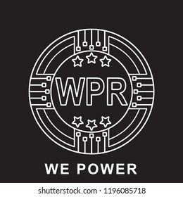  we power  coin wpr Cryptocurrency  icon blackground