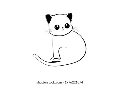 We present cute kittens in the form of this vector image. For those of you who have a hobby of keeping cat animals, then here we present cute illustrations of kittens. 
