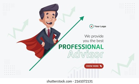 We provide you the best advisor professional solutions landscape banner design template.