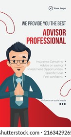 We provide you the best advisor professional portrait template design. 