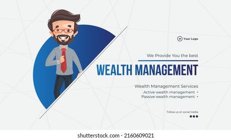 We provide you the best wealth management landscape banner design template. 