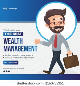 We provide you the best wealth management banner design template.  