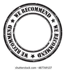 we recommend grunge stamp, vector illustration