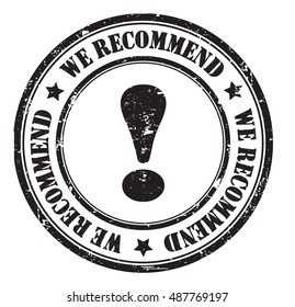 we recommend grunge stamp, vector illustration