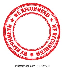 we recommend grunge stamp, vector illustration