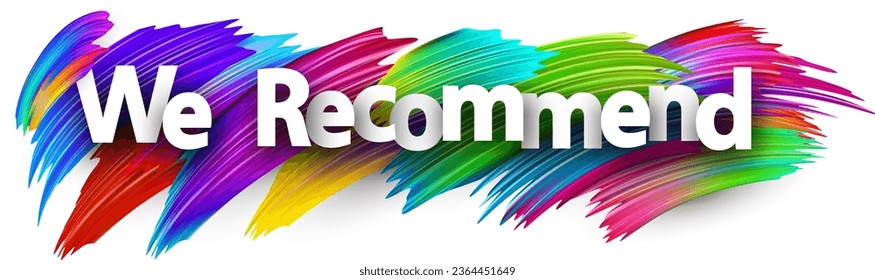We recommend paper word sign with colorful spectrum paint brush strokes over white. Vector illustration.