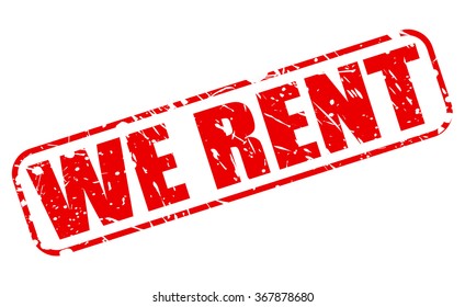 We Rent Red Stamp Text On: vector de stock (libre de regalías ...