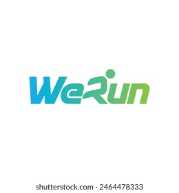 we run logo abstract symbol